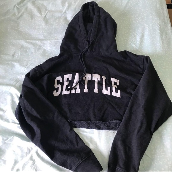 Brandy Melville Tops - Brandy Melville Seattle Cropped Hoodie